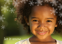Sprinkling Retro Snow Horizontal Photo Card